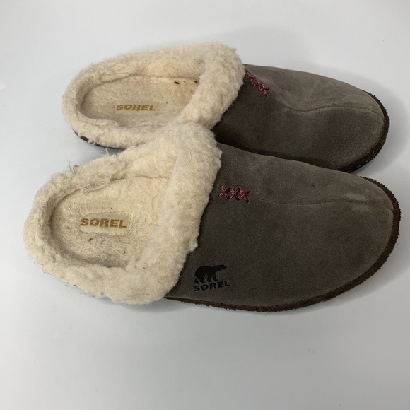 Sorel Nakiska slide Apres slippers gray size 6 - Picture 3 of 8